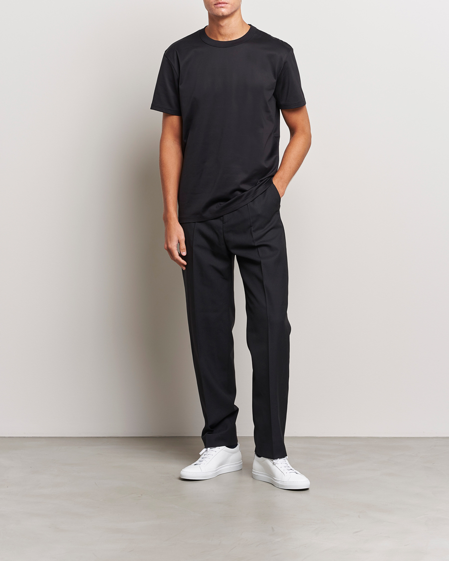 Heren | T-shirts | Bread & Boxers | Pima Cotton Crew Neck T-Shirt Black