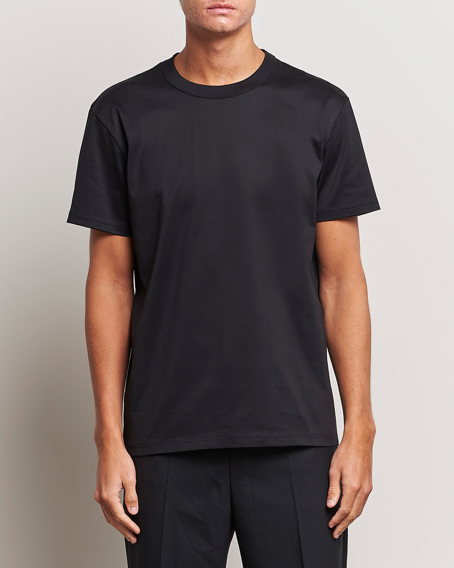 Heren | Bread & Boxers | Bread & Boxers | Pima Cotton Crew Neck T-Shirt Black