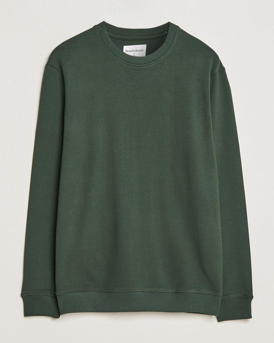 Heren | Truien | Bread & Boxers | Loungewear Crew Neck Sweatshirt Forest Green