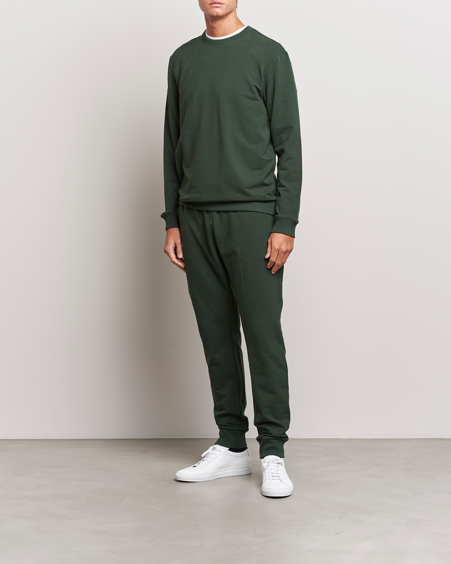 Heren | Truien | Bread & Boxers | Loungewear Crew Neck Sweatshirt Forest Green