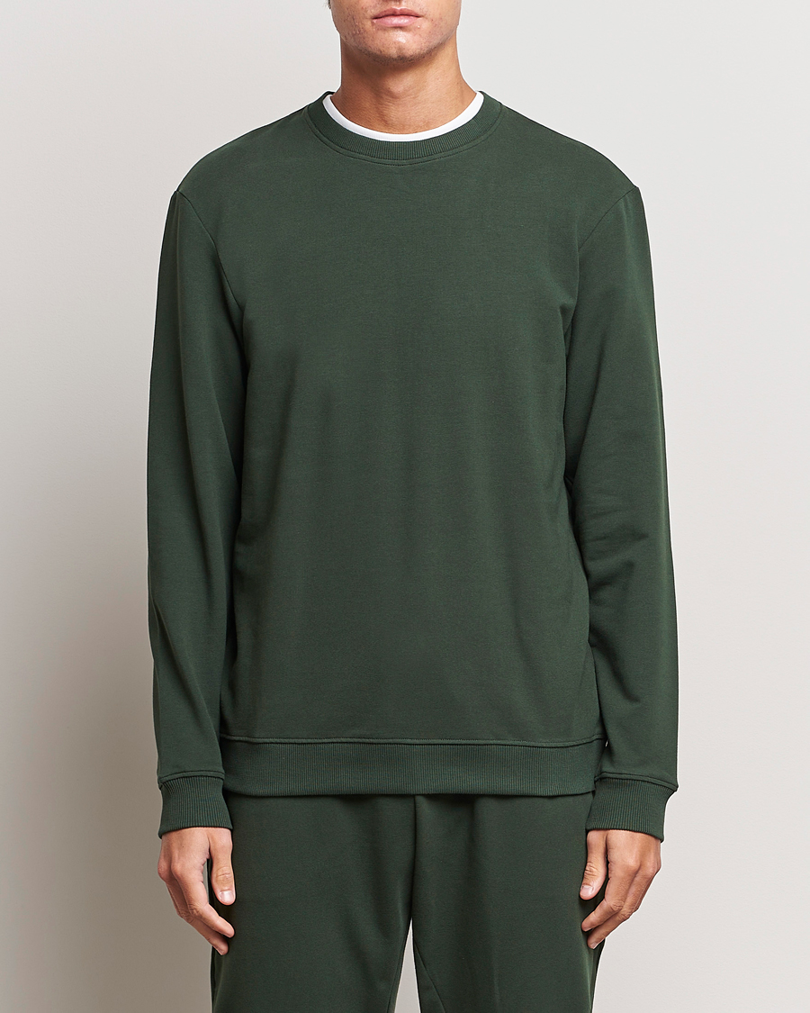 Heren | Truien | Bread & Boxers | Loungewear Crew Neck Sweatshirt Forest Green