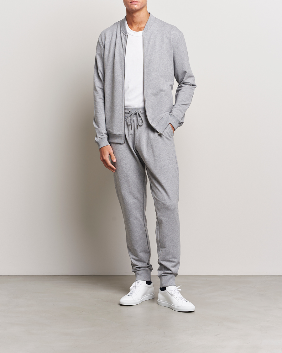 Heren | Truien | Bread & Boxers | Loungewear Full Zip Sweater Grey Melange
