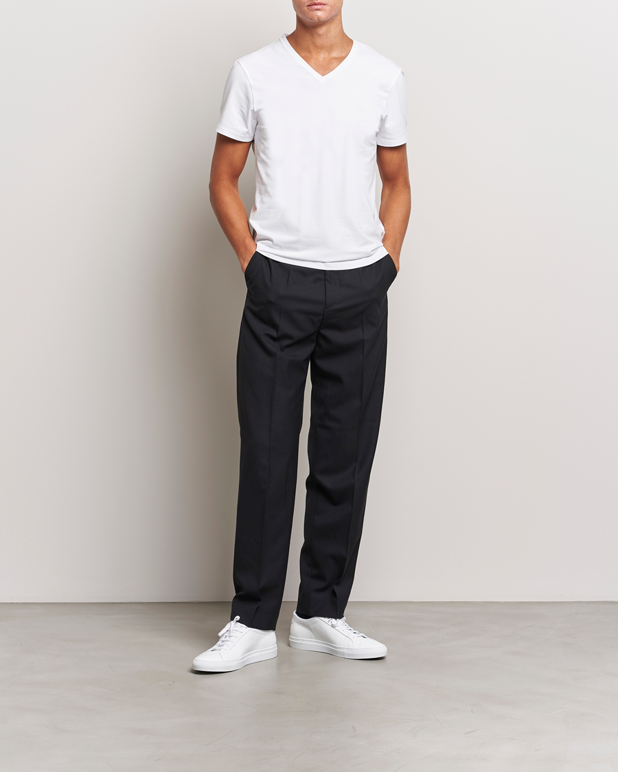 Heren | T-shirts | Bread & Boxers | 2-Pack V-Neck T-Shirt White