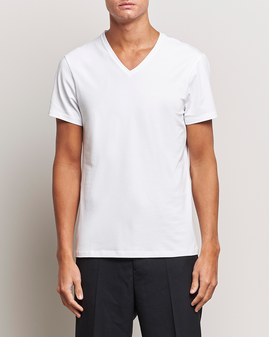 Heren | Multipack | Bread & Boxers | 2-Pack V-Neck T-Shirt White