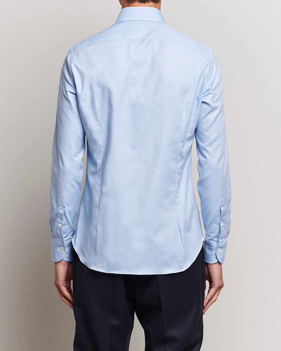 Heren | Overhemden | Mazzarelli | Soft Washed Button Down Oxford Shirt Light Blue