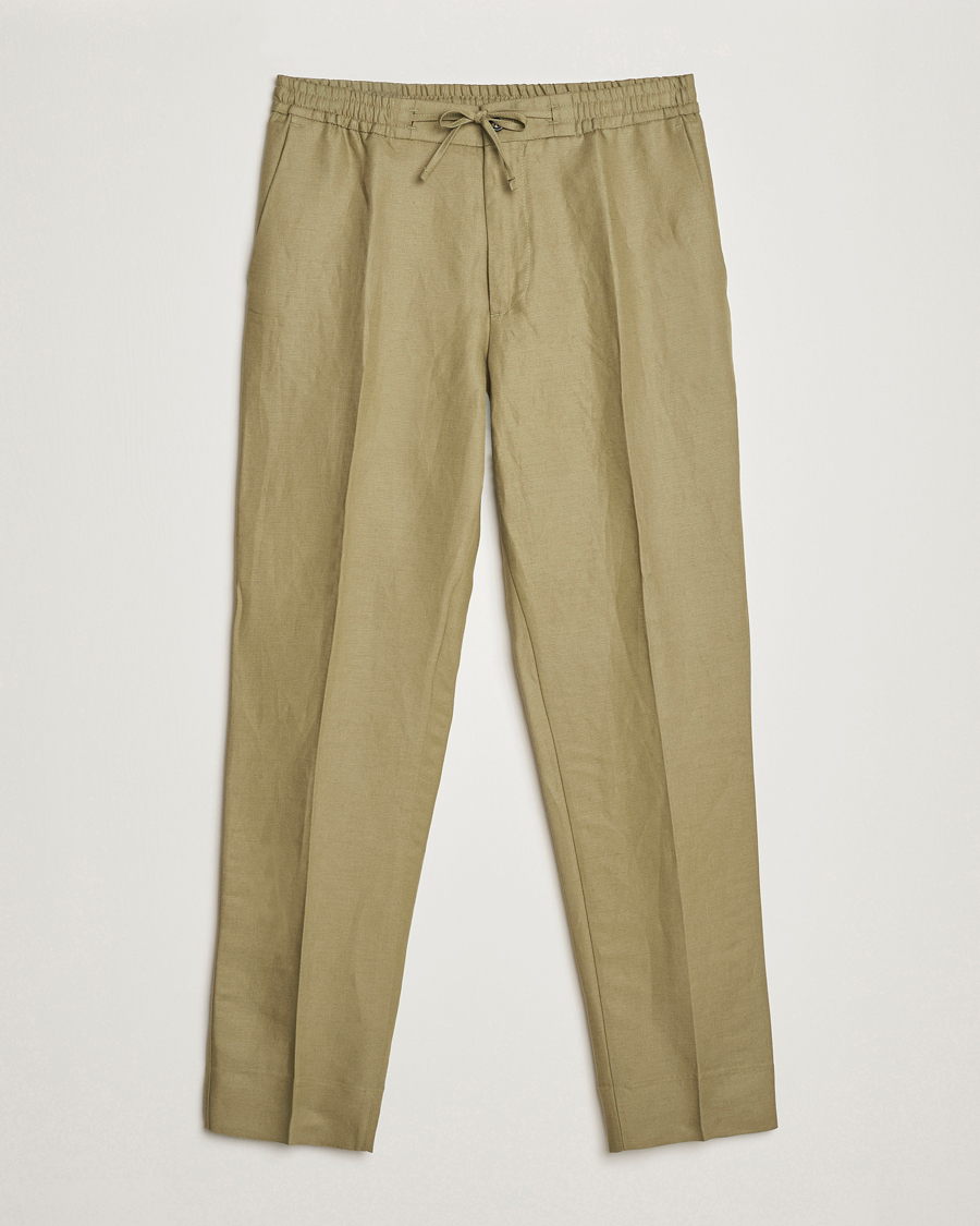 Heren | Broeken | J.Lindeberg | Baron Tencel/Linen Trousers Aloe