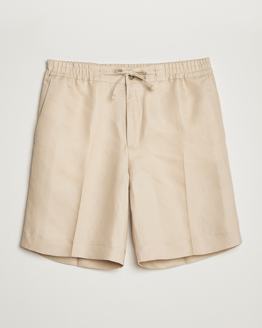 Heren | Korte broek | J.Lindeberg | Baron Tencel/Linen Shorts Safari Beige