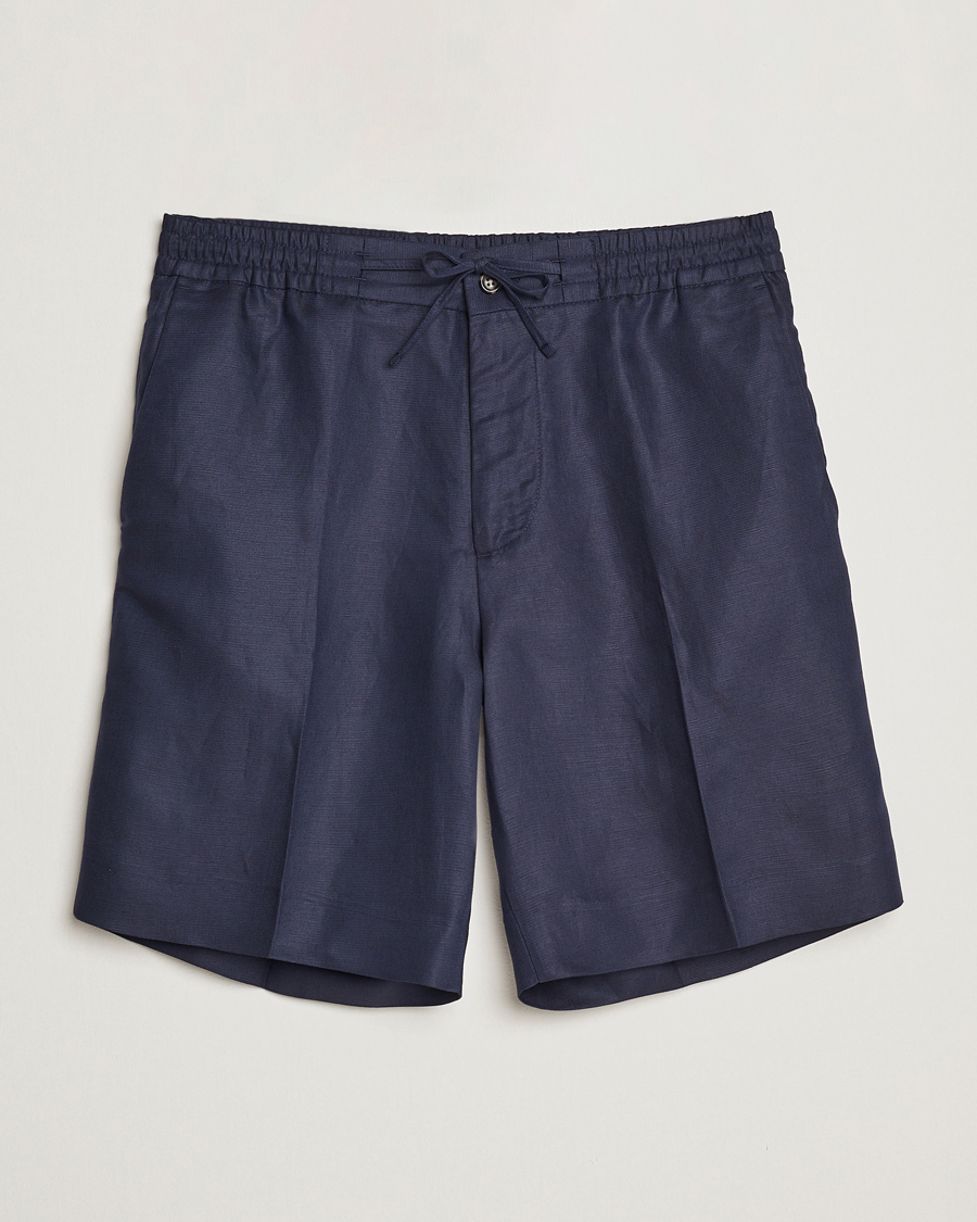 Heren | Korte broek | J.Lindeberg | Baron Tencel/Linen Shorts Navy