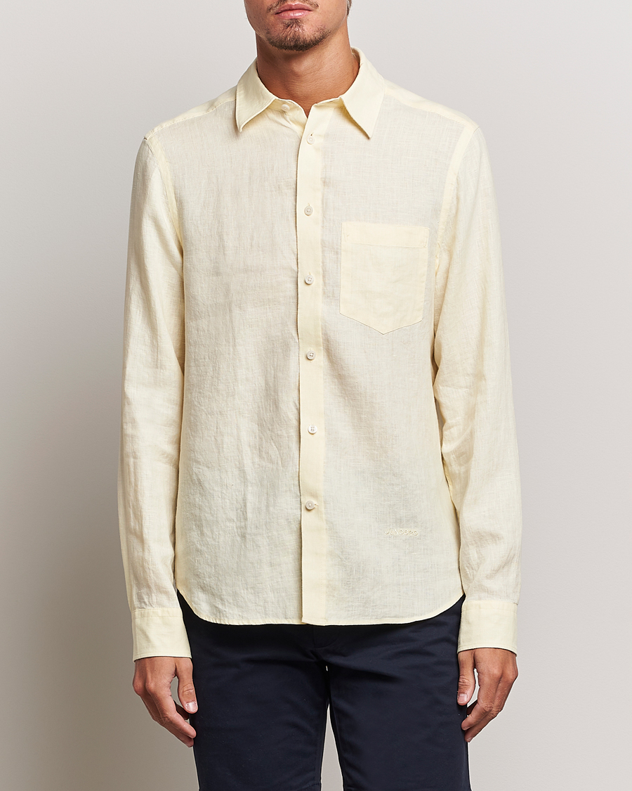 Heren |  | J.Lindeberg | Clean Linen Slim Shirt Pear Sorbet