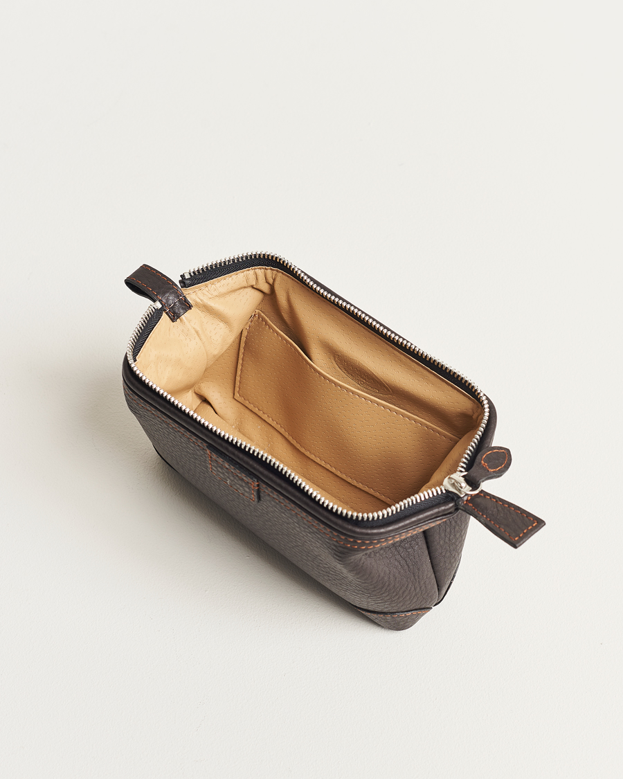 Heren | Tassen | F. Hammann | Small Washbag Dark Brown