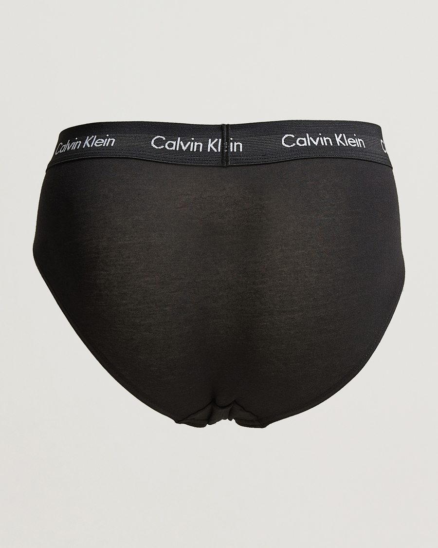 Heren |  | Calvin Klein | Cotton Stretch Hip Breif 3-Pack Black/Port Red/Grey