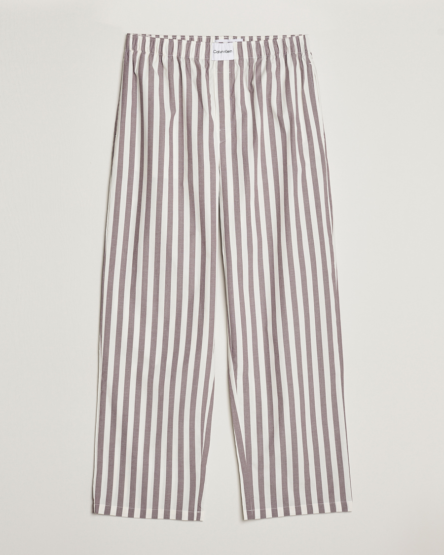 Heren | Pyjama's en gewaden | Calvin Klein | Cotton Striped Pyjama Pants White/Grey