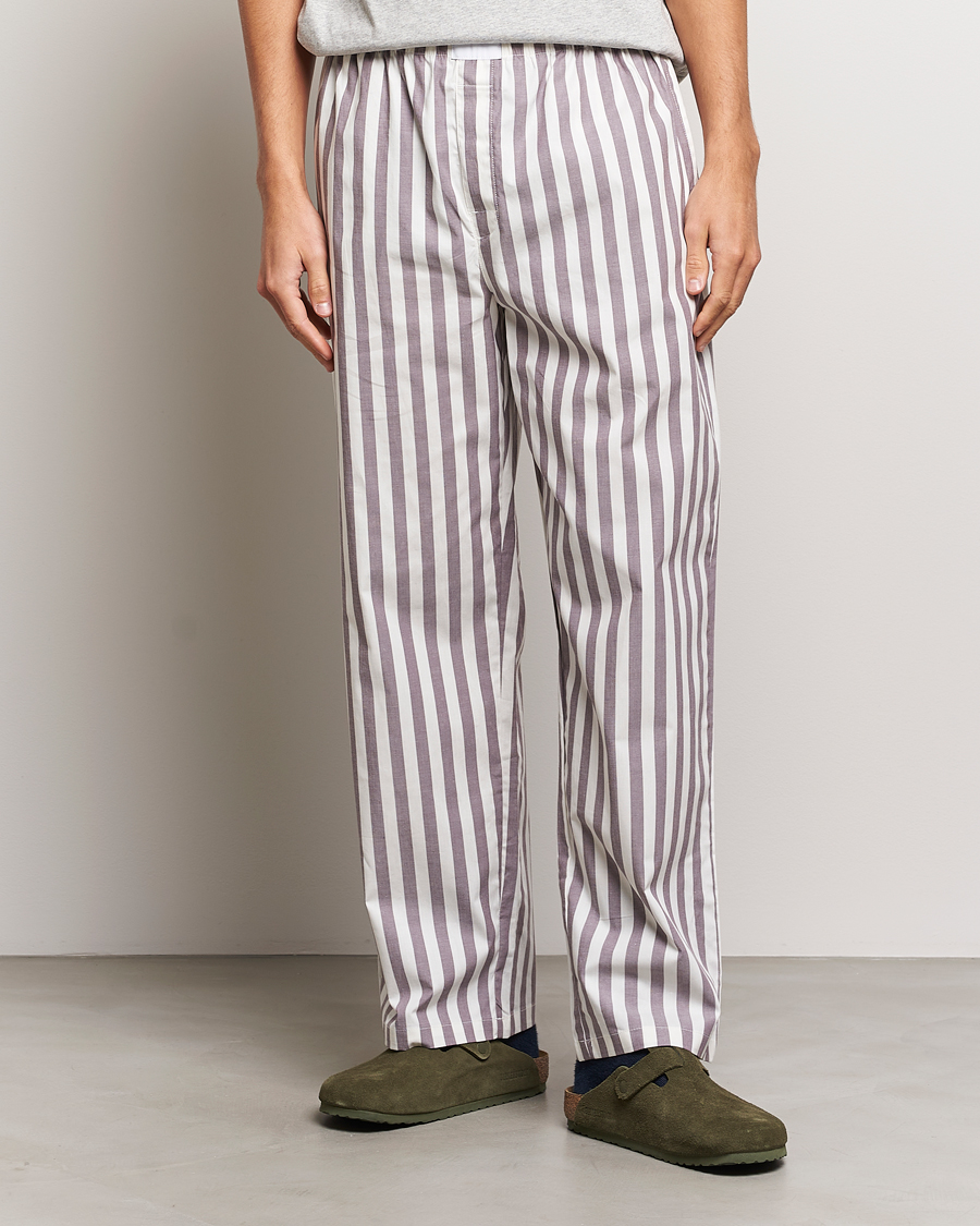 Heren | Pyjama's en gewaden | Calvin Klein | Cotton Striped Pyjama Pants White/Grey
