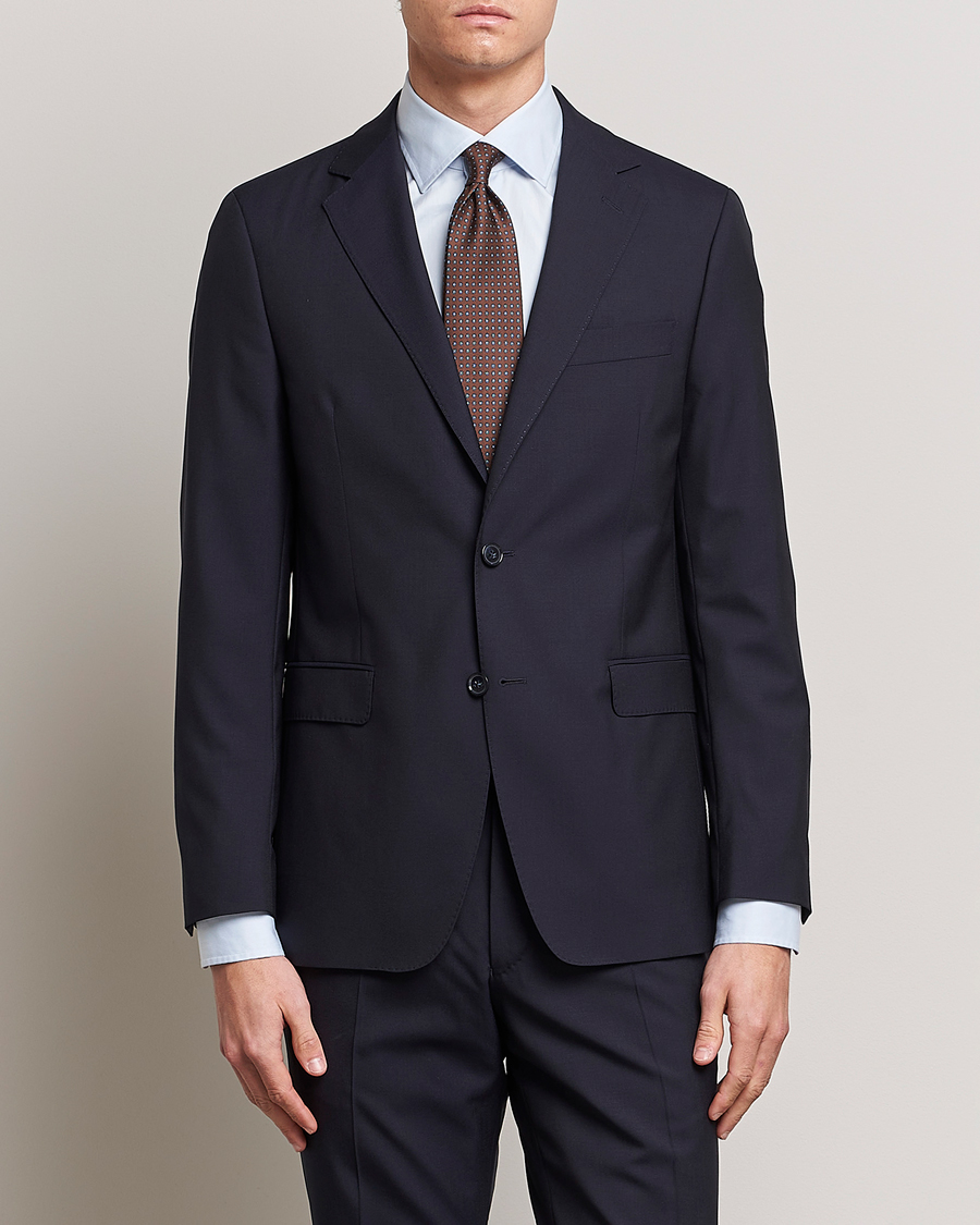 Heren | Trouwpak | Oscar Jacobson | Falk Wool Blazer Navy