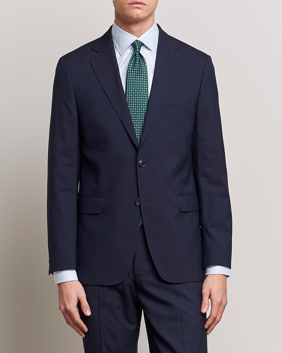 Heren |  | Oscar Jacobson | Falk Wool Blazer Blue