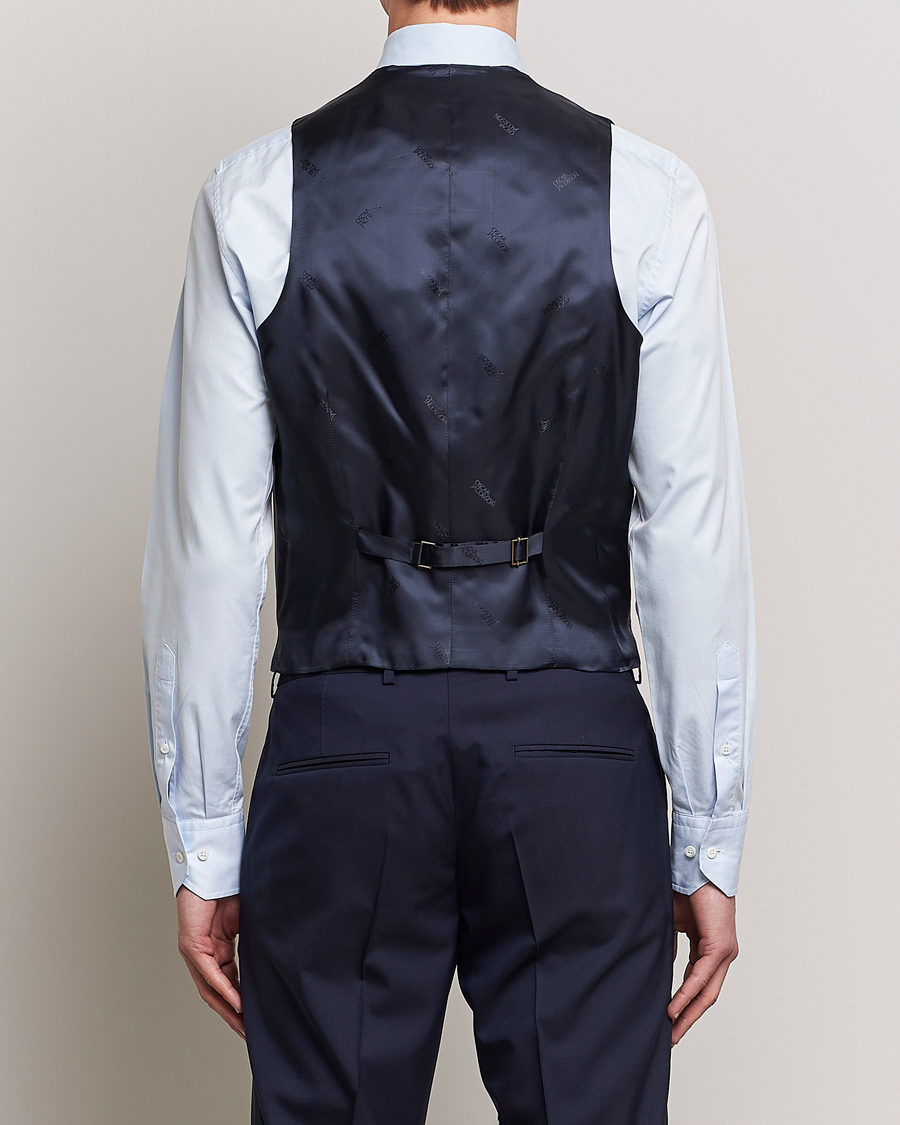 Heren | Blazers | Oscar Jacobson | Carlo Wool Waistcoat Blue