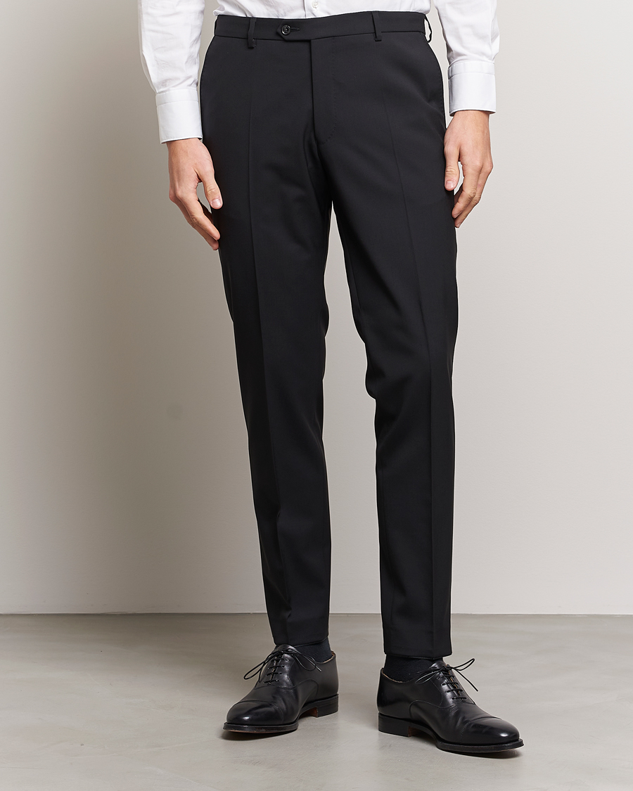 Heren |  | Oscar Jacobson | Denz Wool Trousers Black