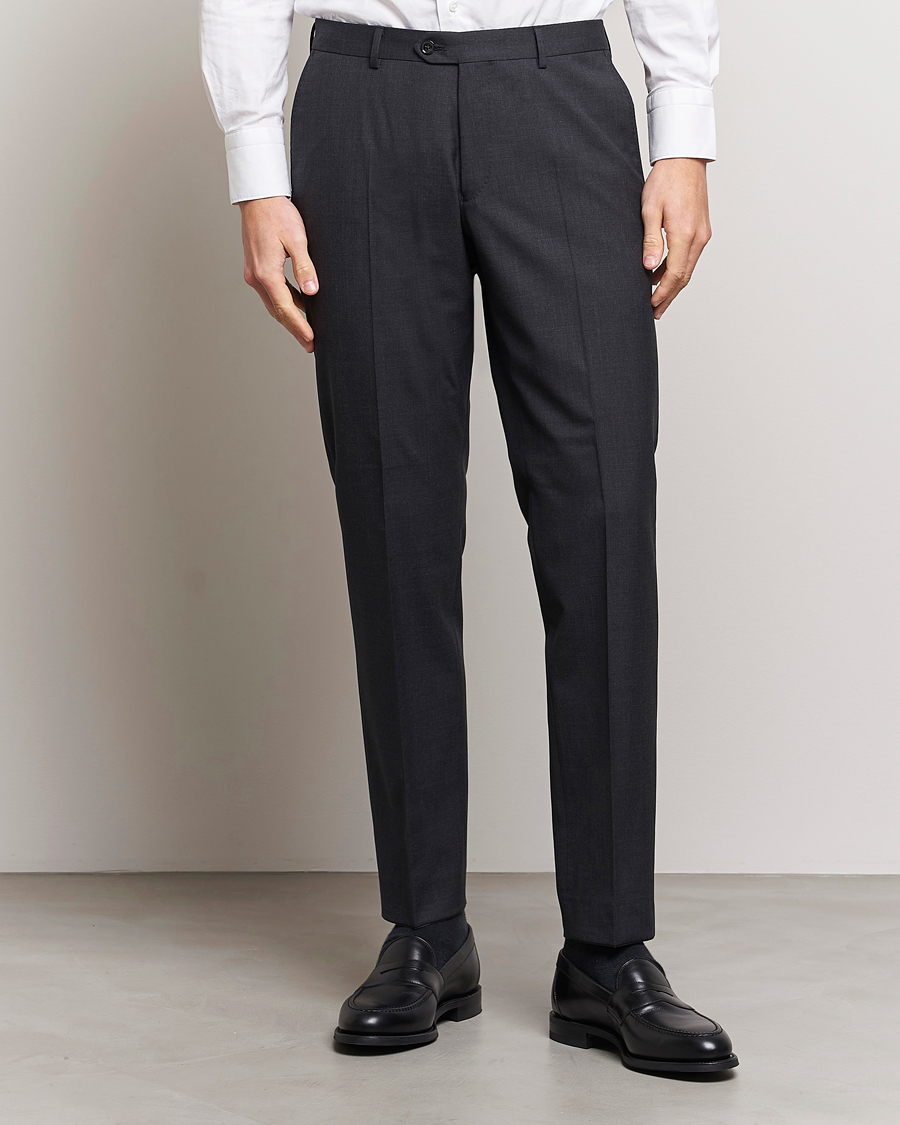 Heren | Pakken | Oscar Jacobson | Diego Wool Trousers Grey