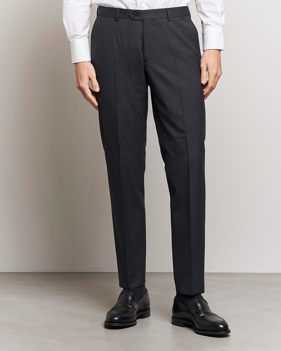 Heren | Broeken | Oscar Jacobson | Diego Wool Trousers Grey