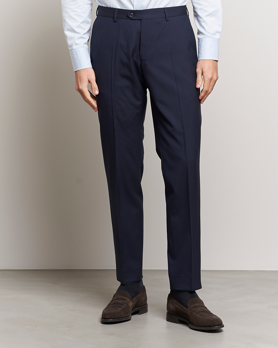 Heren | Oscar Jacobson | Oscar Jacobson | Diego Wool Trousers Blue