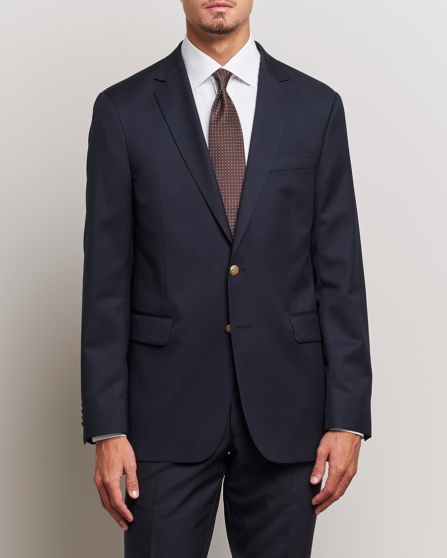 Heren | Business casual | Oscar Jacobson | John Club Wool Blazer Navy