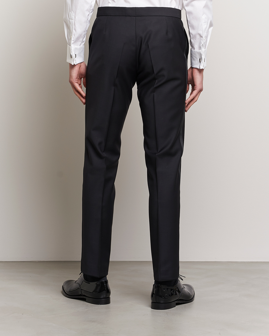 Heren | Broeken | Oscar Jacobson | Devon Wool Tuxedo Trousers Black