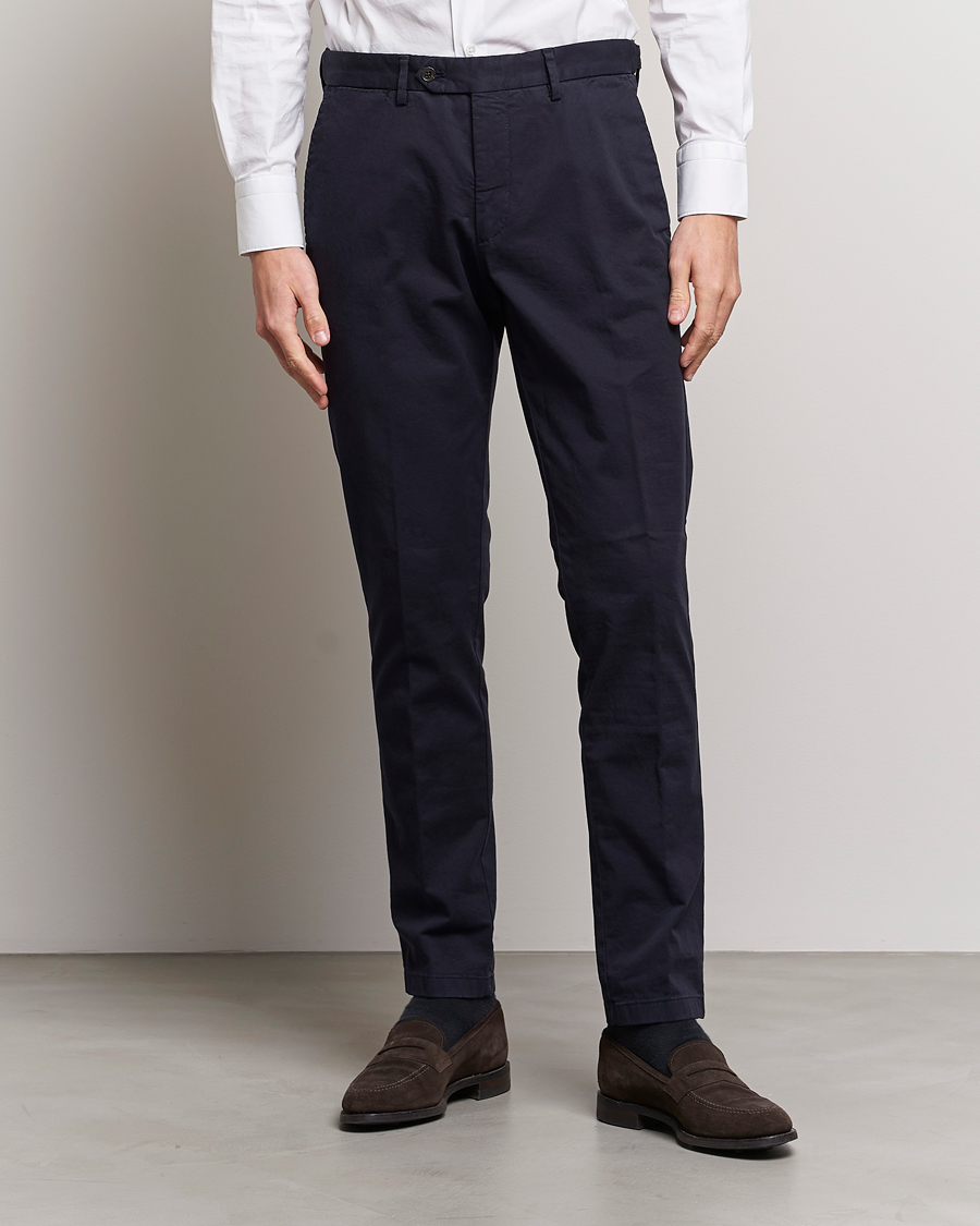 Heren | Oscar Jacobson | Oscar Jacobson | Danwick Cotton Trousers Navy