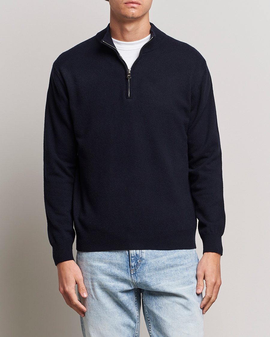 Heren |  | Oscar Jacobson | Patton Wool Half-Zip Navy