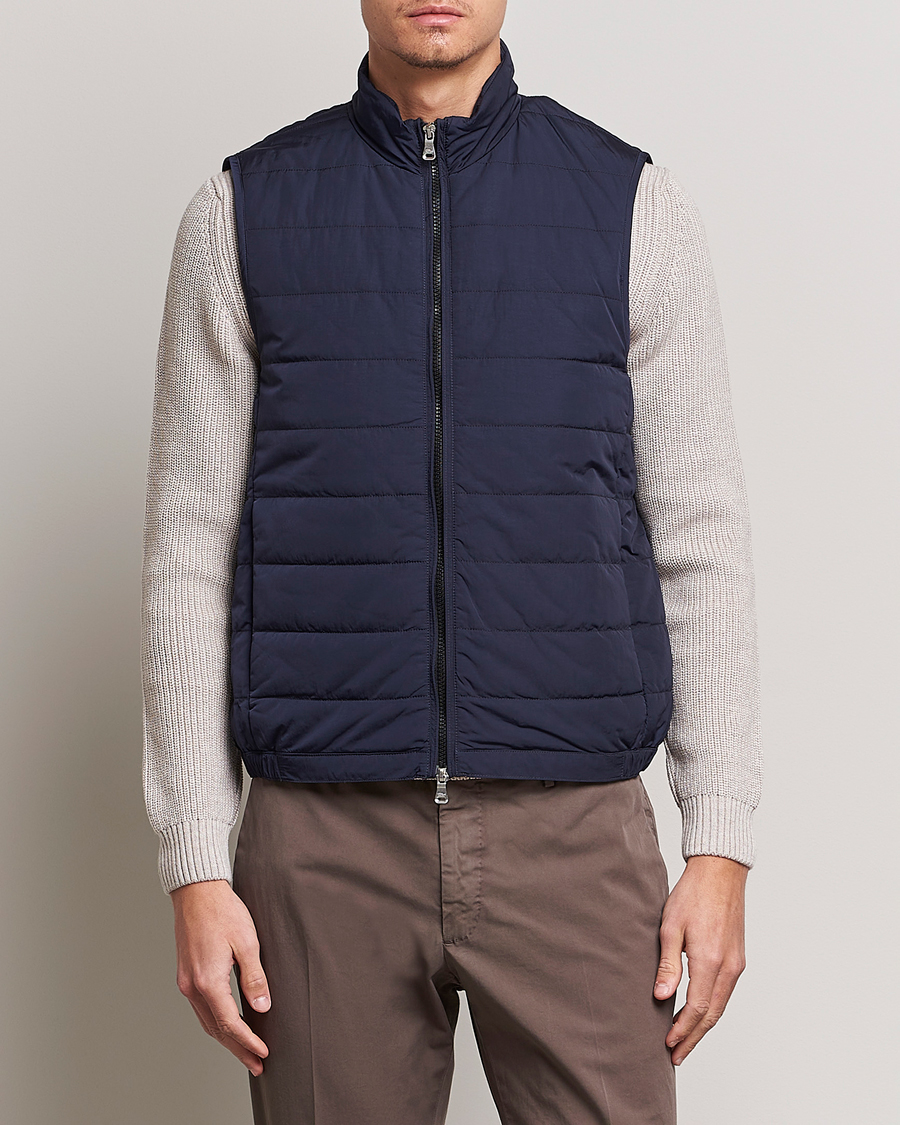 Heren | Herfstjassen | Oscar Jacobson | Liner Evo Waistcoat Blue