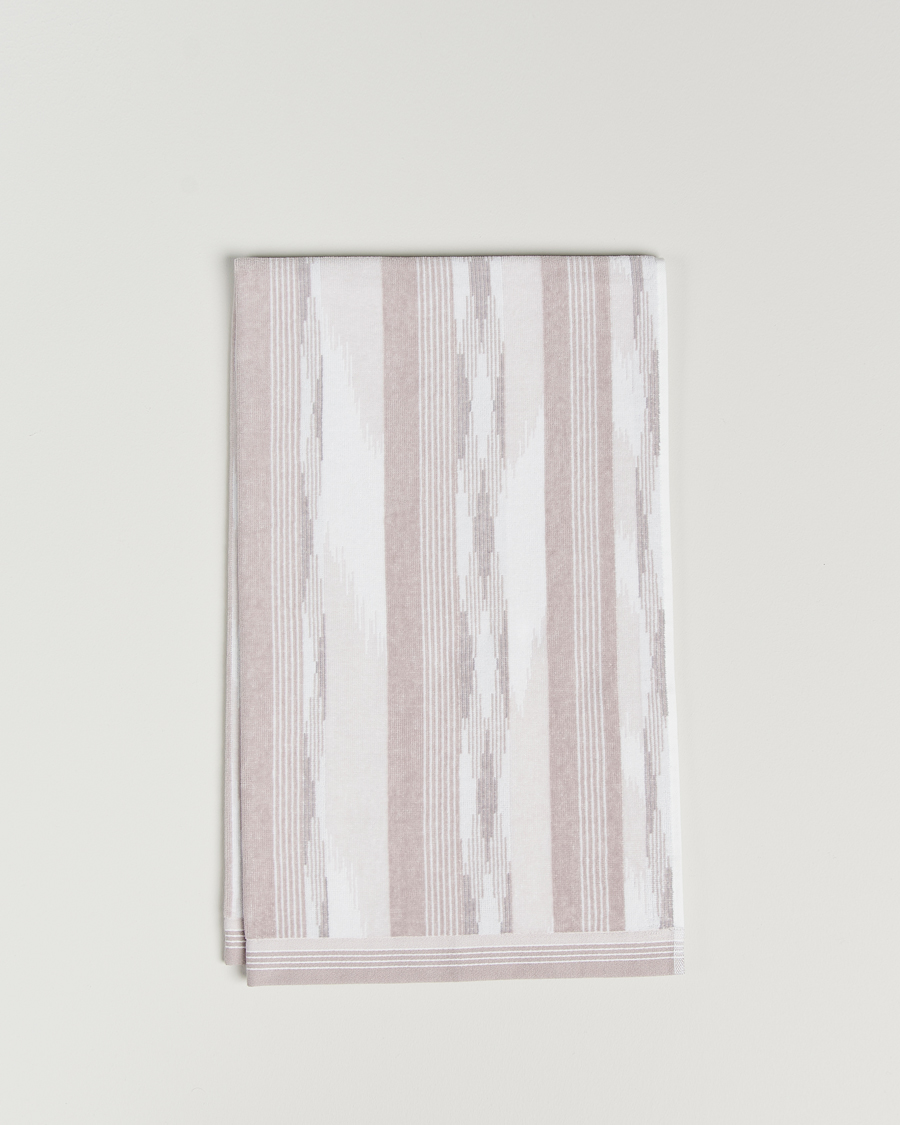 Heren | Stoffen | Missoni Home | Clint Bath Towel 70x115cm Beige/White