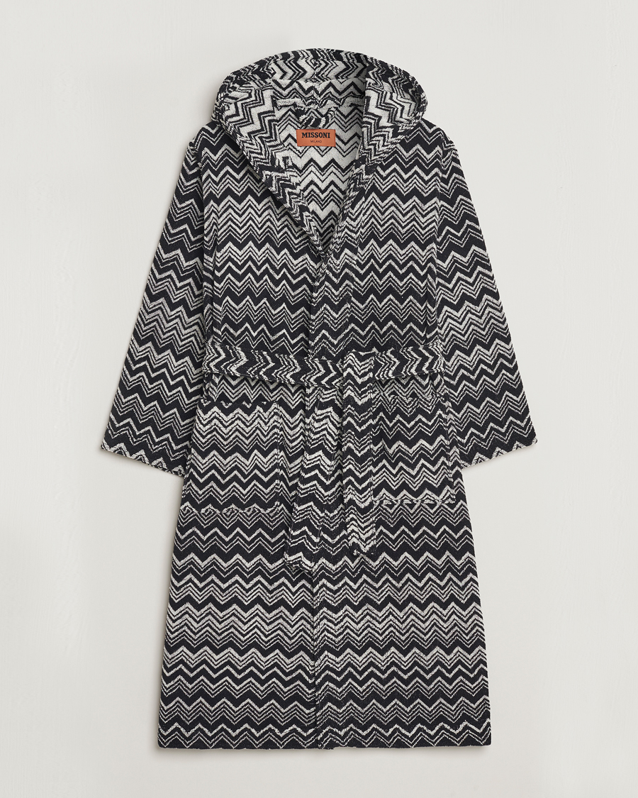Heren | Pyjama's en gewaden | Missoni Home | Keith Bathrobe Grey/Black