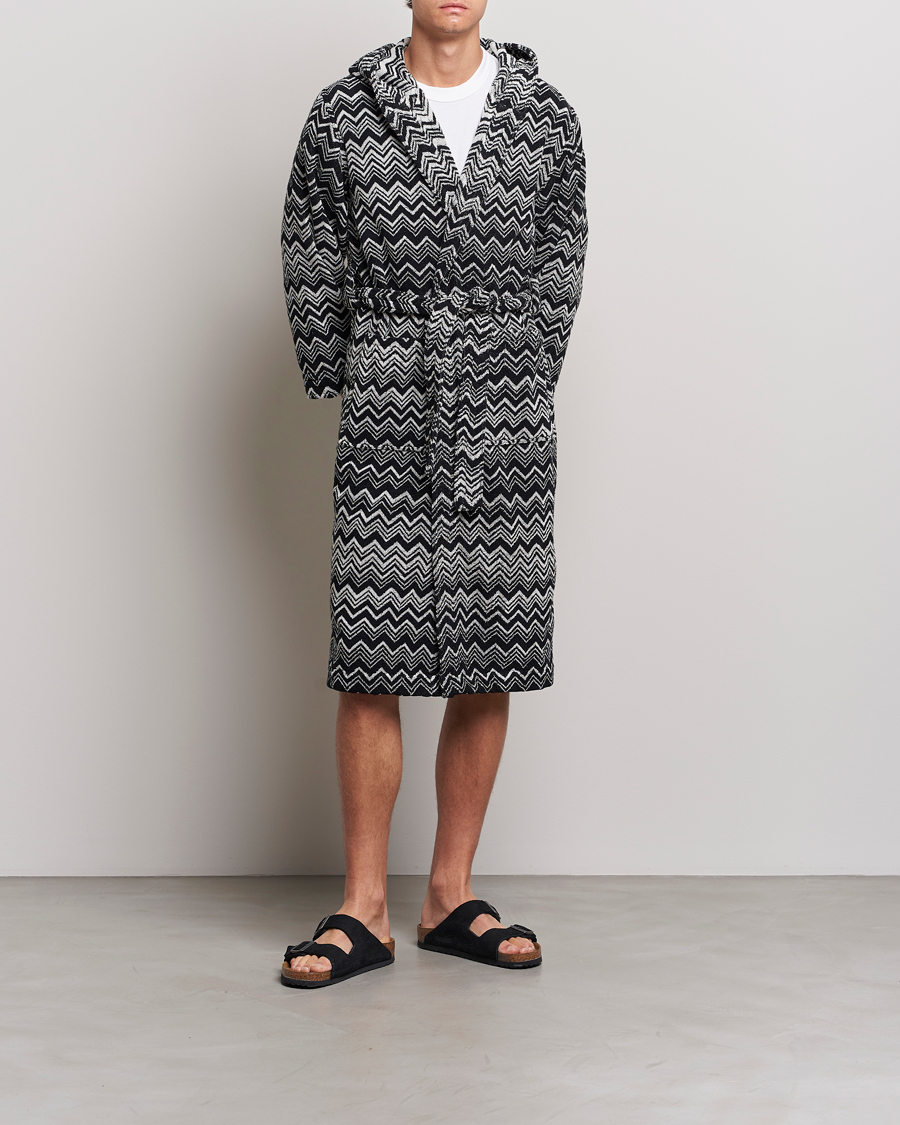 Heren | Pyjama's en gewaden | Missoni Home | Keith Bathrobe Grey/Black