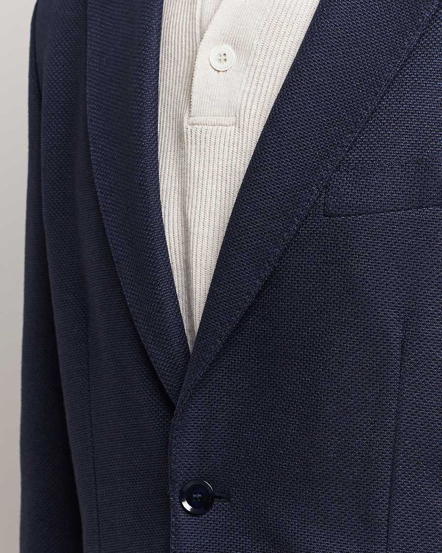 Heren | Blazers | Brioni | Wool/Silk Jacquard Jersey Blazer Navy