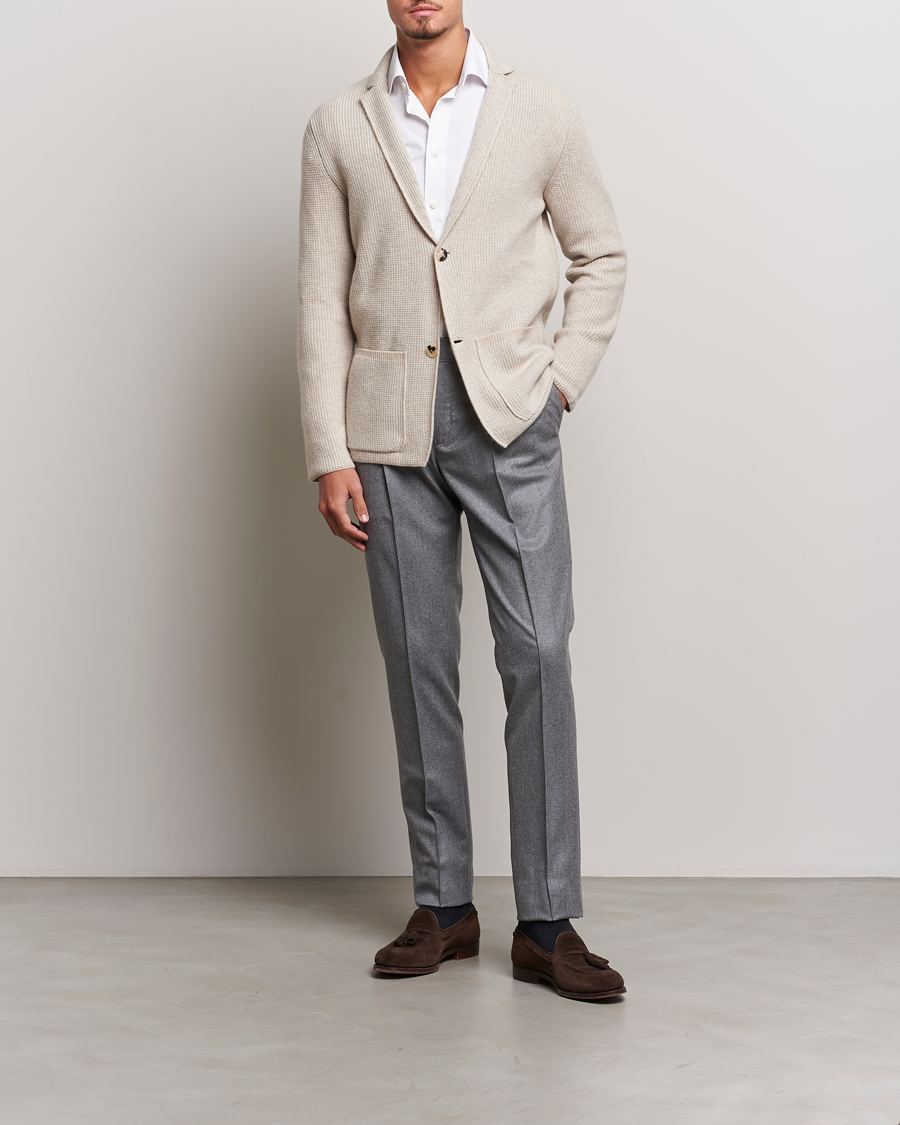 Heren | Truien | Brioni | Cashmere Jacquard Cardigan Beige