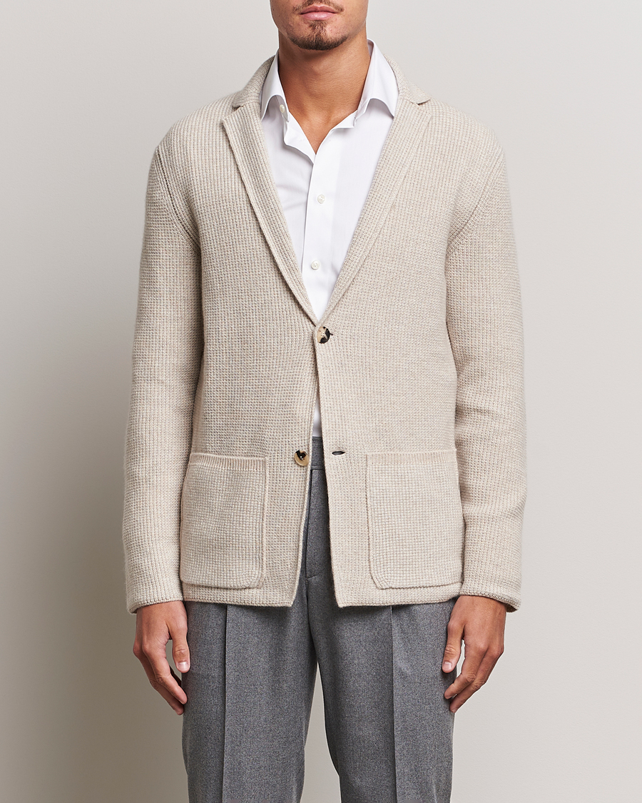 Heren | Truien | Brioni | Cashmere Jacquard Cardigan Beige