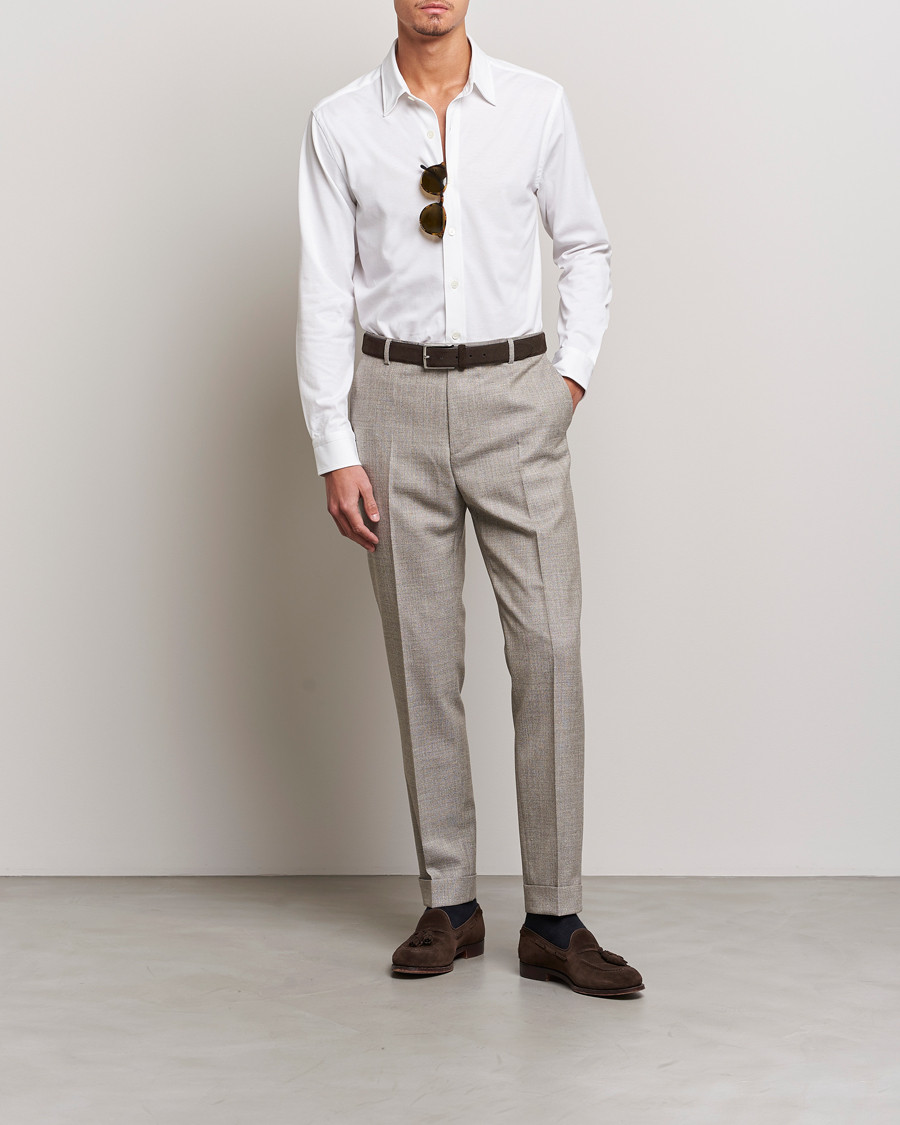 Heren | Overhemden | Brioni | Soft Cotton Jersey Shirt White