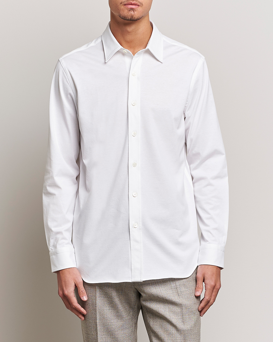 Heren | Brioni | Brioni | Soft Cotton Jersey Shirt White