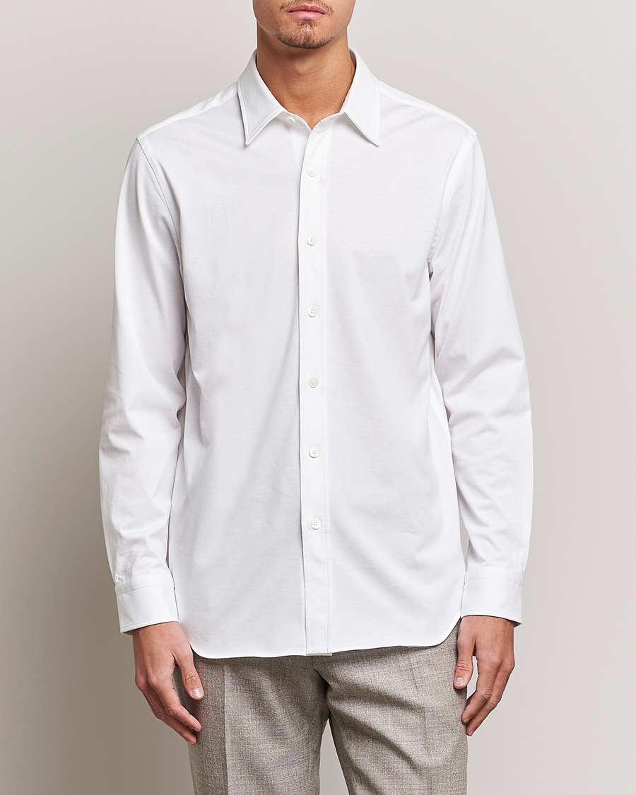Heren | Overhemden | Brioni | Soft Cotton Jersey Shirt White