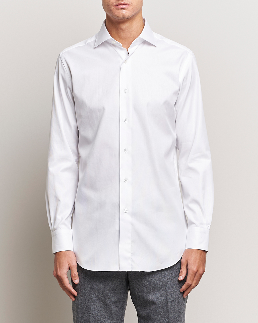 Heren | Overhemden | Brioni | Slim Fit Royal Oxford Dress Shirt White