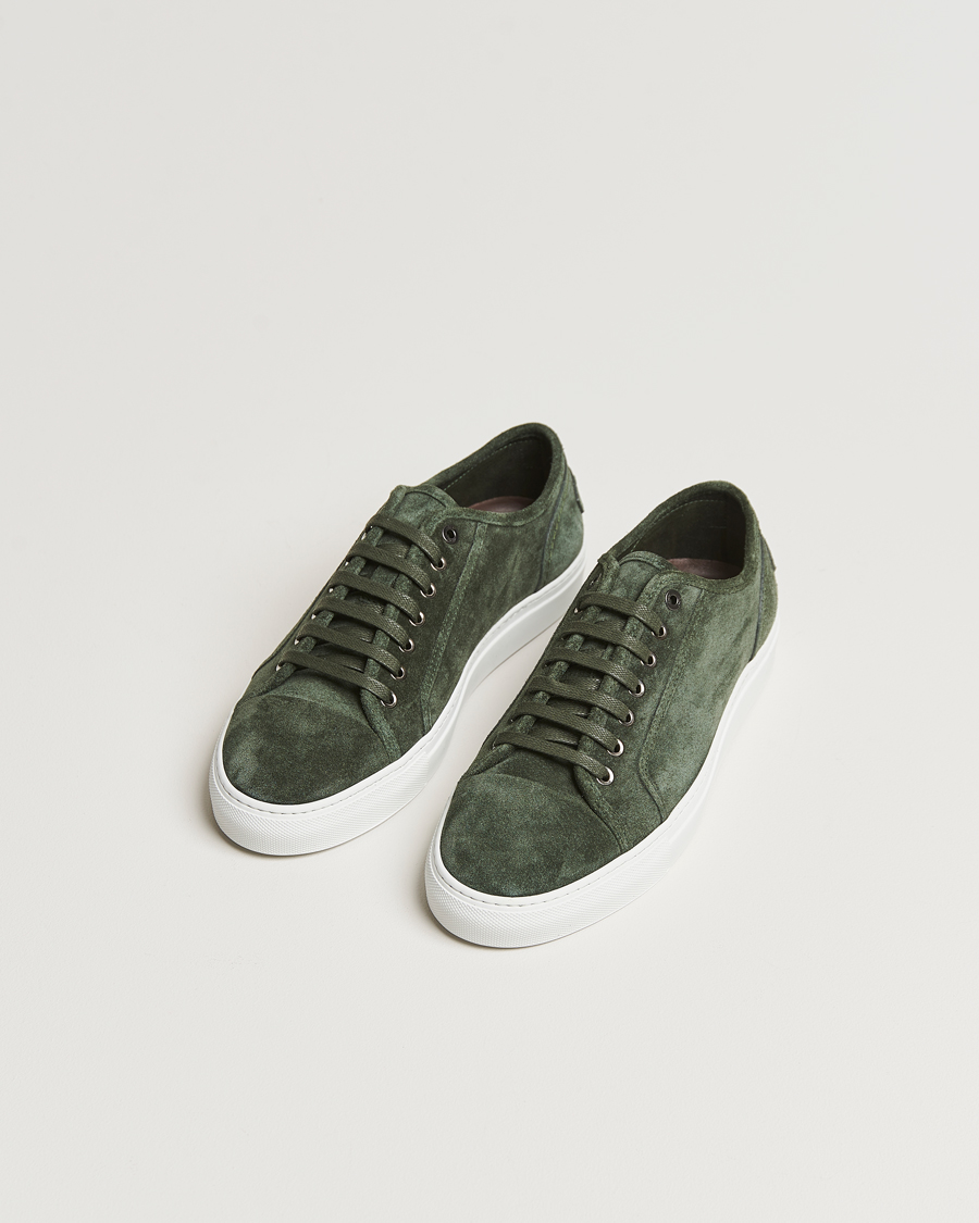 Heren | Brioni Casetta Suede Sneakers Green | Brioni | Casetta Suede Sneakers Green