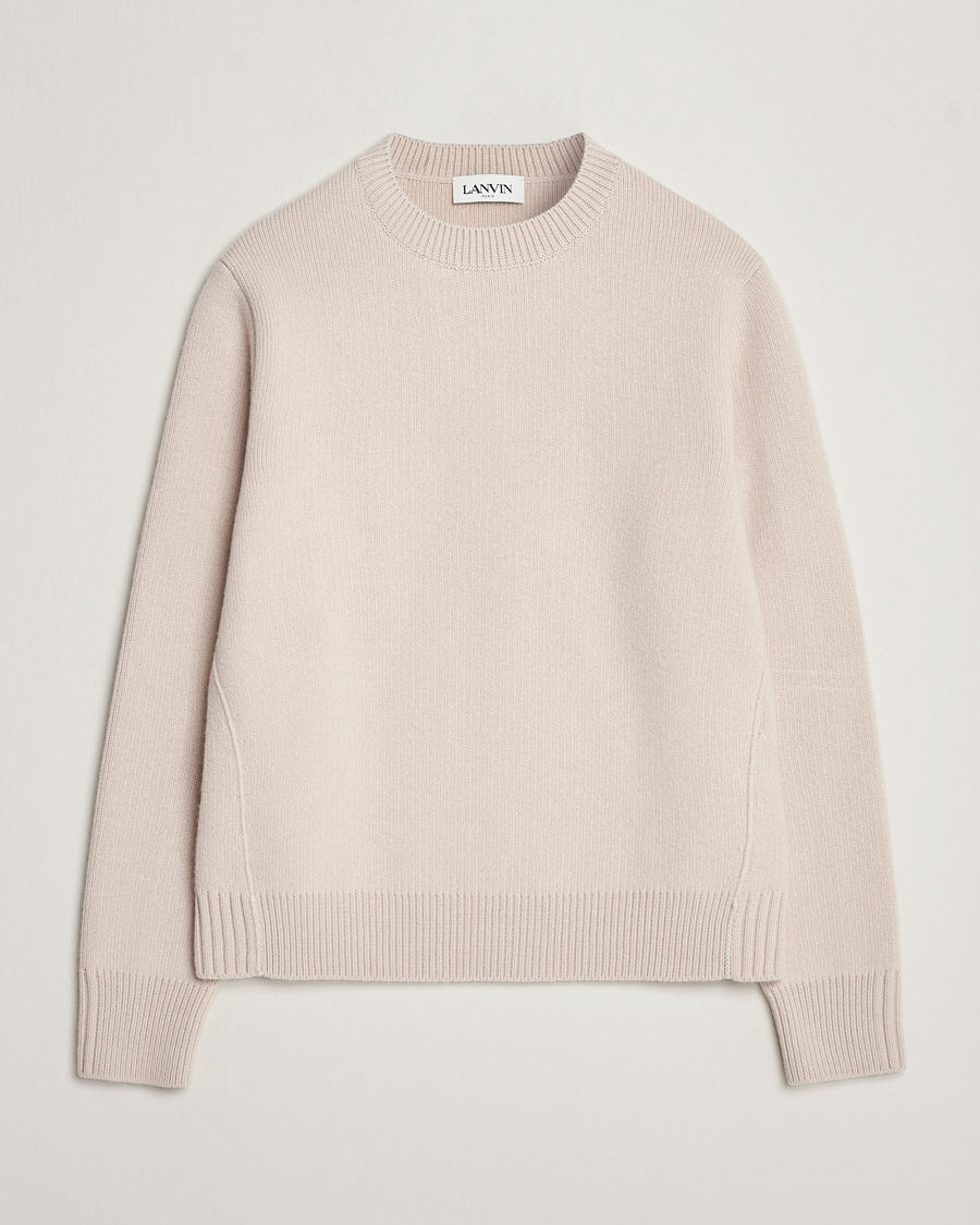 Heren | Truien | Lanvin | Cashmere Blend Crew Neck Sweater Light Beige