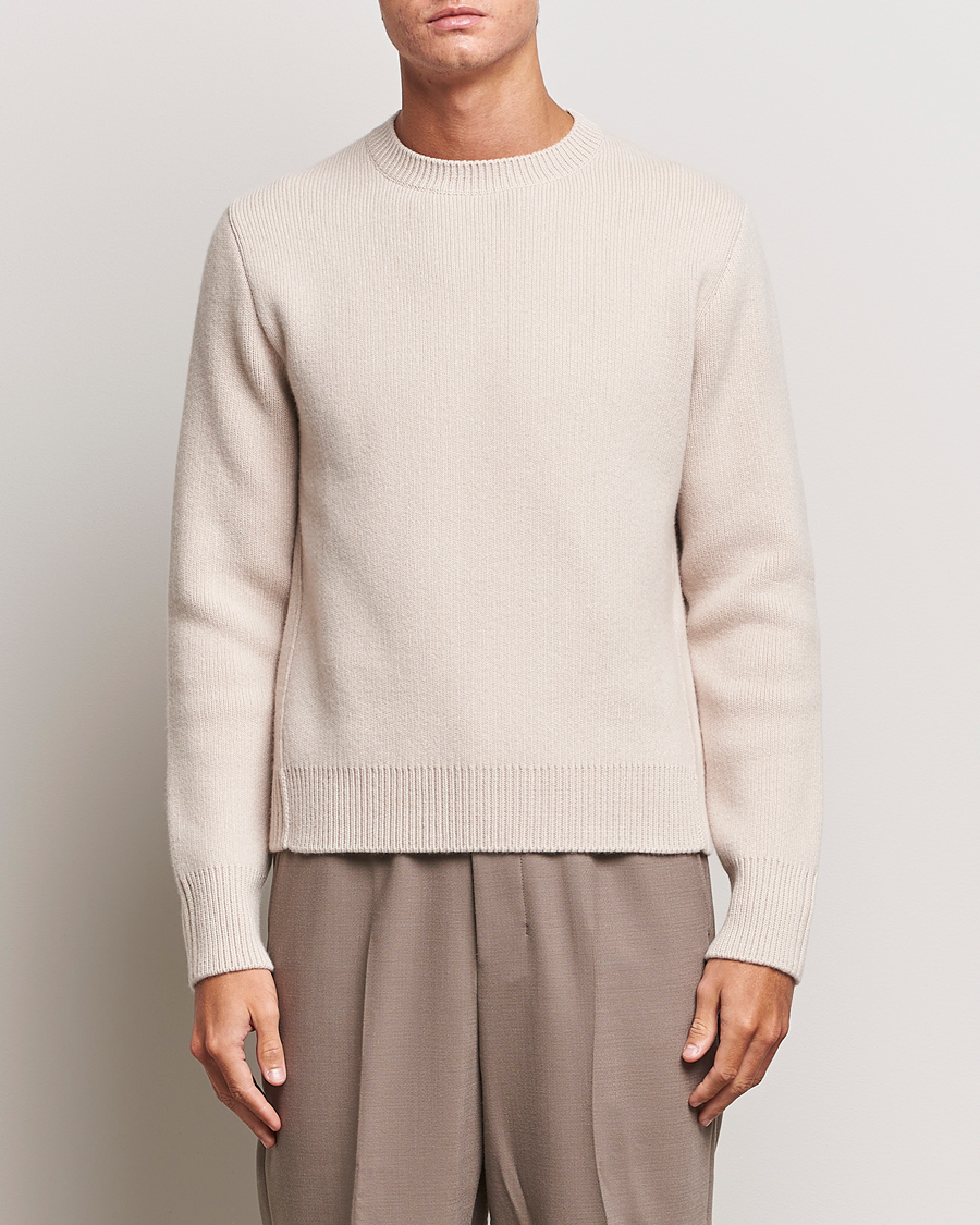 Heren | Truien | Lanvin | Cashmere Blend Crew Neck Sweater Light Beige