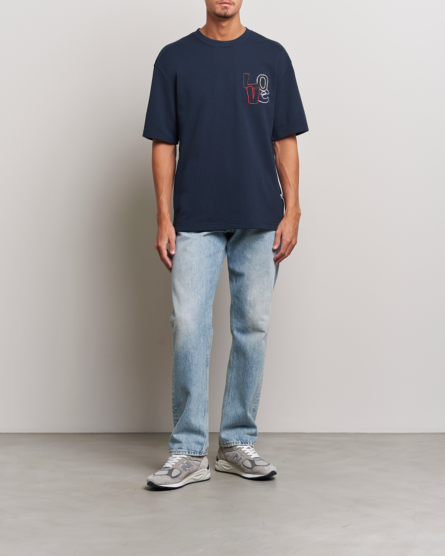 Heren | T-shirts | NN07 | Alan Heavy T-Shirt Navy