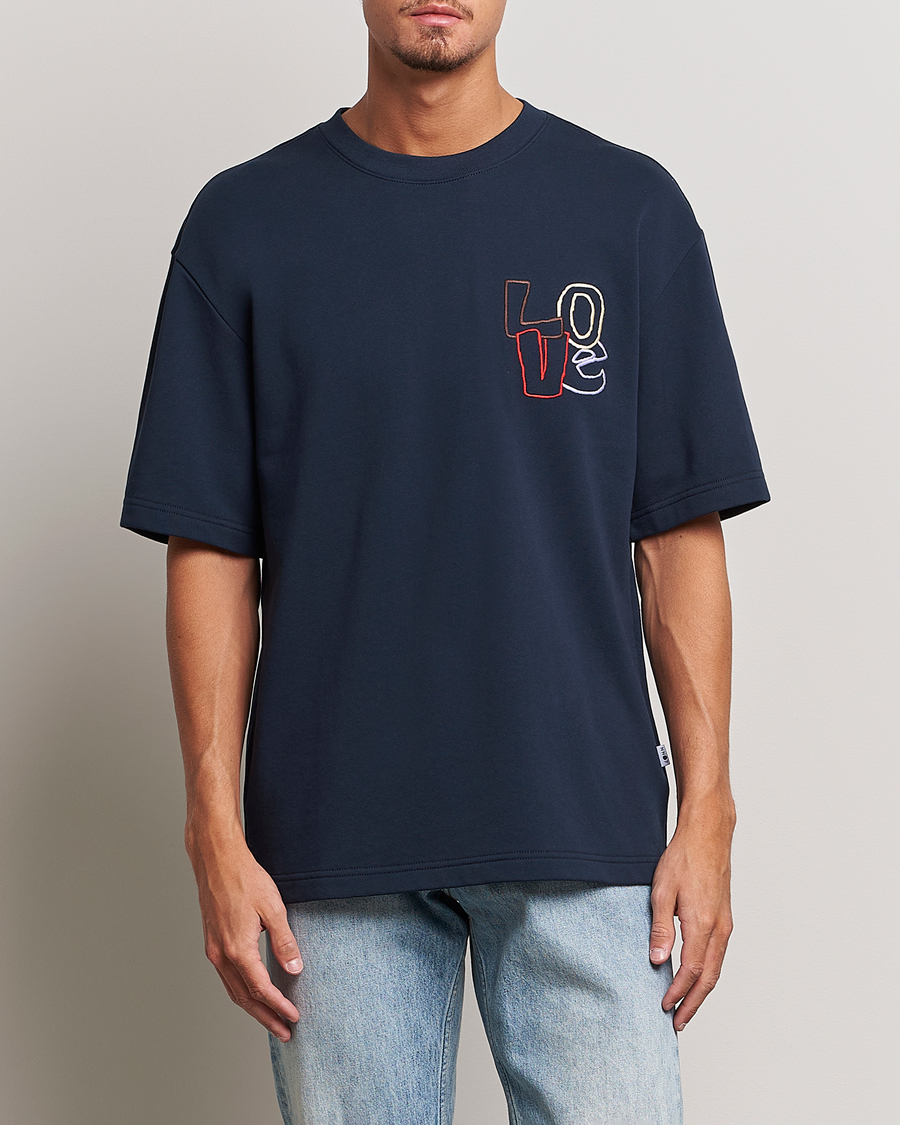 Heren | T-shirts | NN07 | Alan Heavy T-Shirt Navy