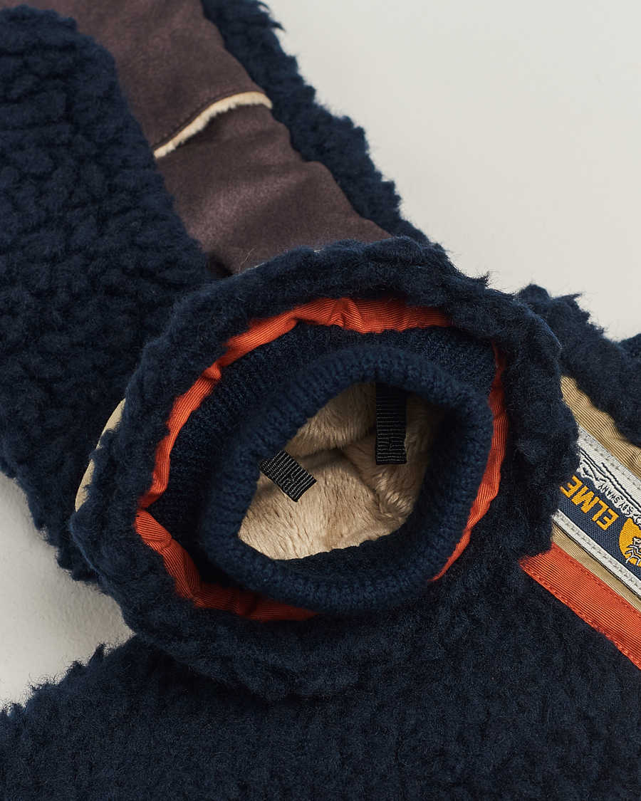 Heren | American Heritage | Elmer by Swany | Miyo Wool Teddy Mittens Navy