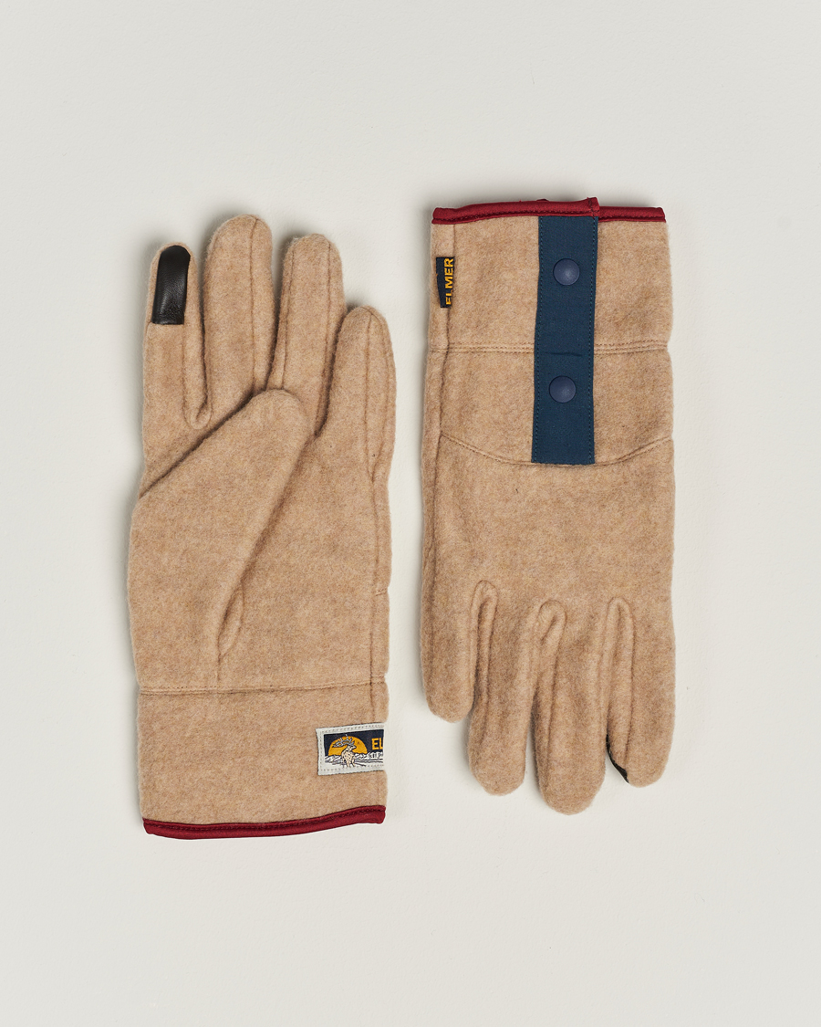 Heren | Elmer by Swany Recycled Wool Fleece Gloves Camel | Elmer by Swany | Recycled Wool Fleece Gloves Camel