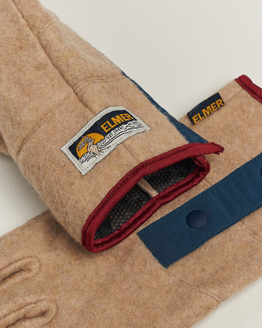 Heren | Elmer by Swany Recycled Wool Fleece Gloves Camel | Elmer by Swany | Recycled Wool Fleece Gloves Camel