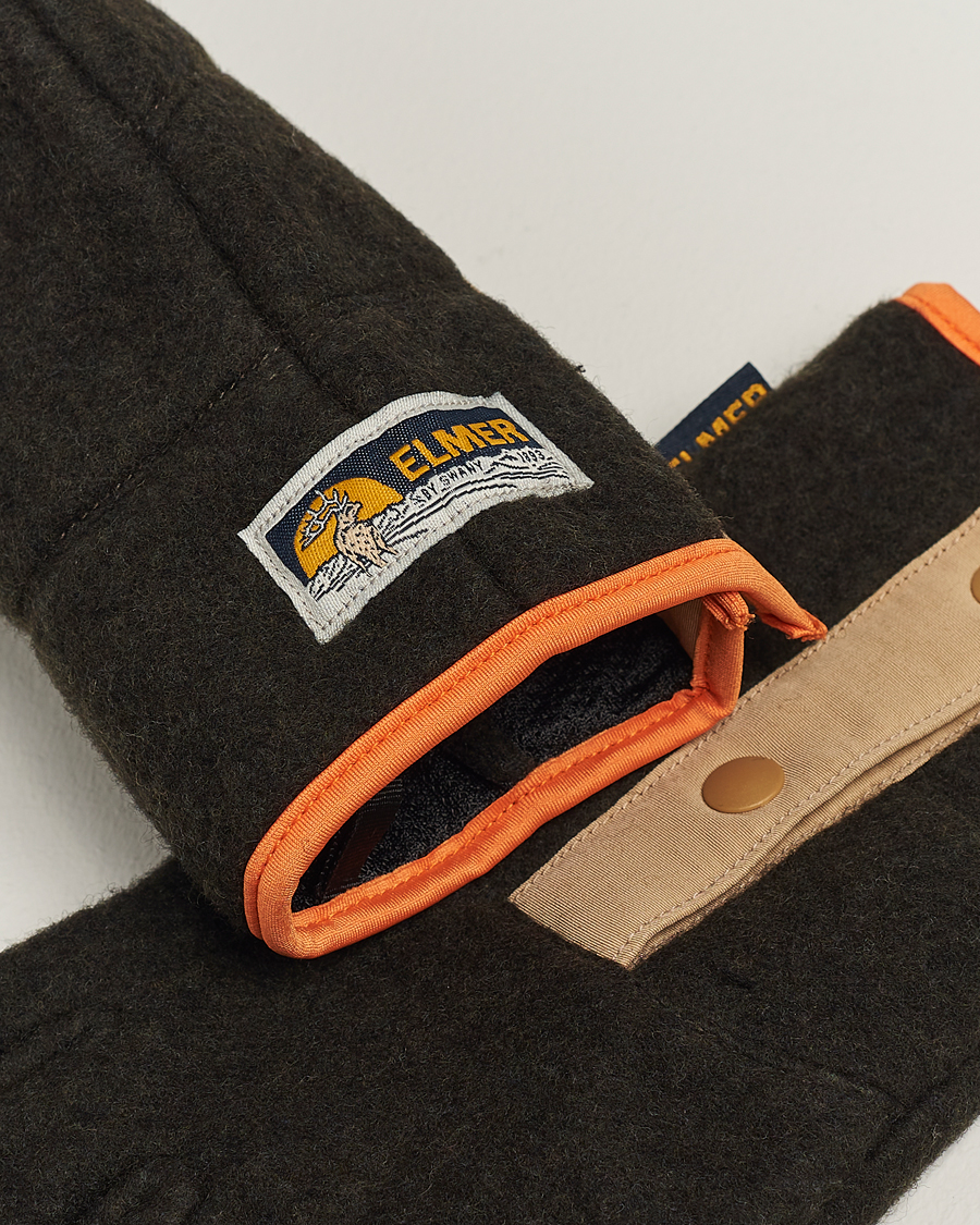 Heren | Handschoenen | Elmer by Swany | Recycled Wool Fleece Gloves Dark Brown