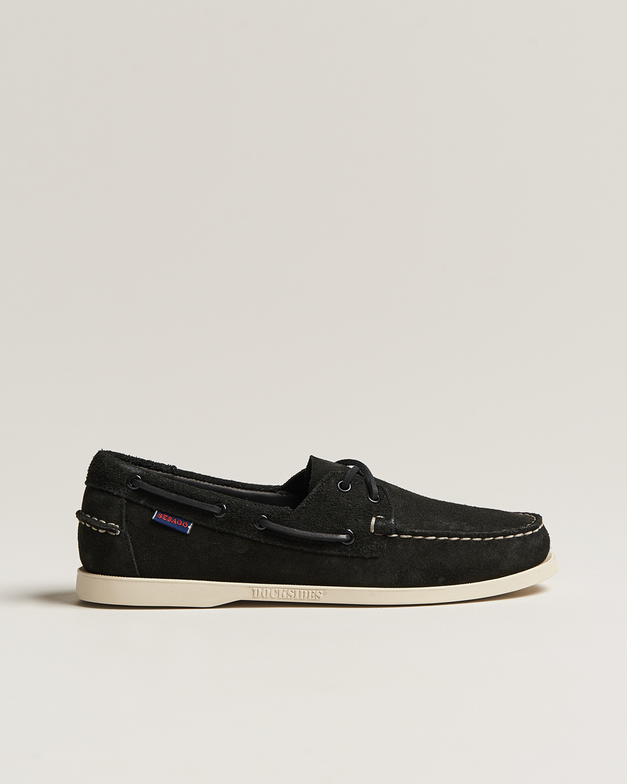 Heren | Bootschoenen | Sebago | Docksides Suede Boat Shoe Black