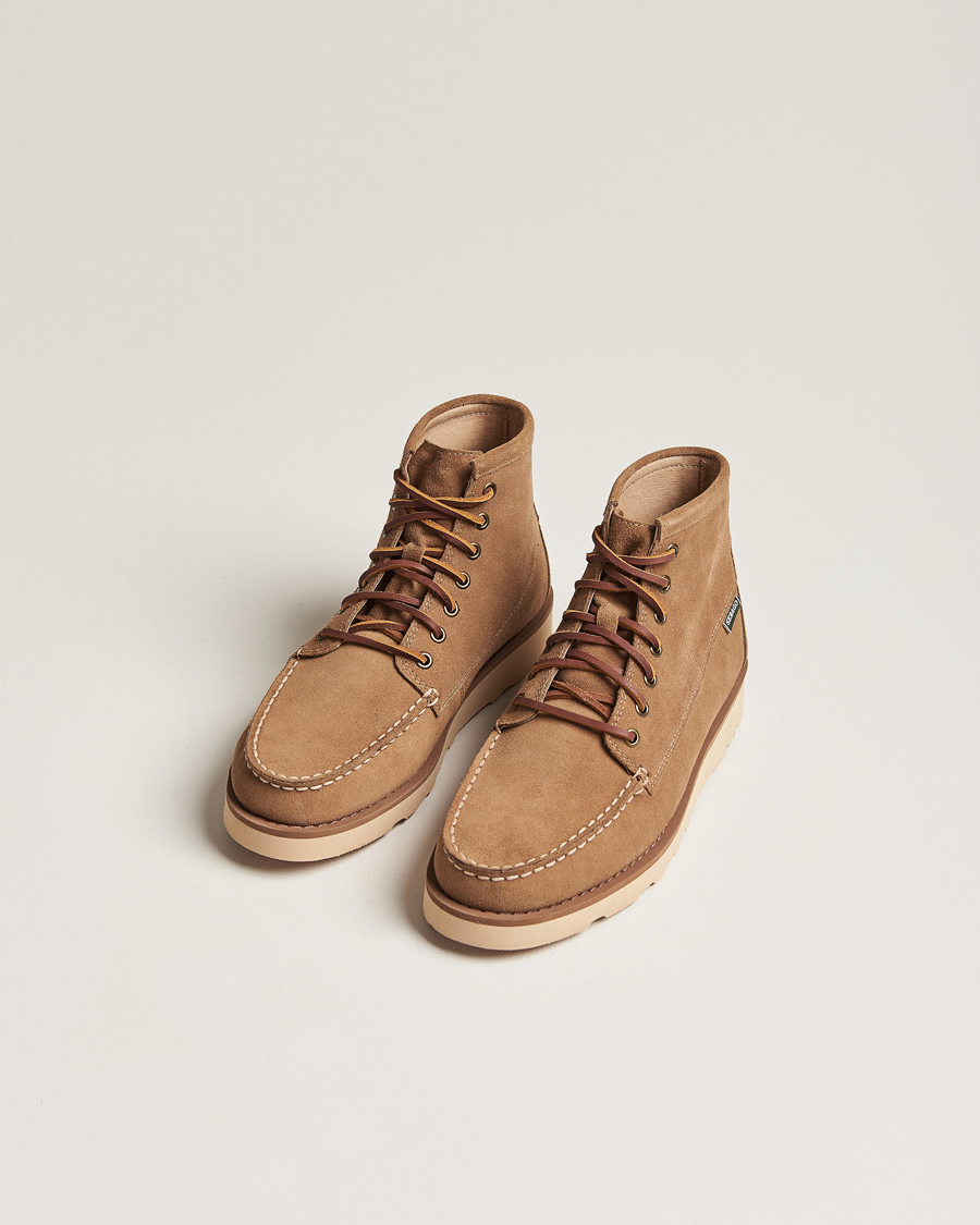 Heren | Winterschoenen | Sebago | Tala Oiled Suede Mid Boot Beige Camel